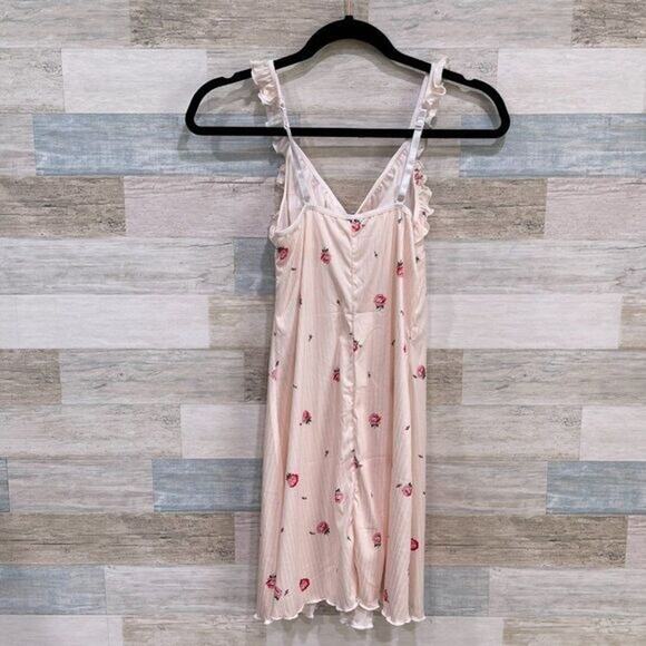 SHEIN Floral Ruffle Chemise Pink Sleepwear Intimates Womens Small - Picture 3 of 5